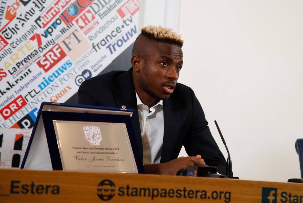 OSIMHEN WINS BEST FOREIGN ATHLETE IN ITALY