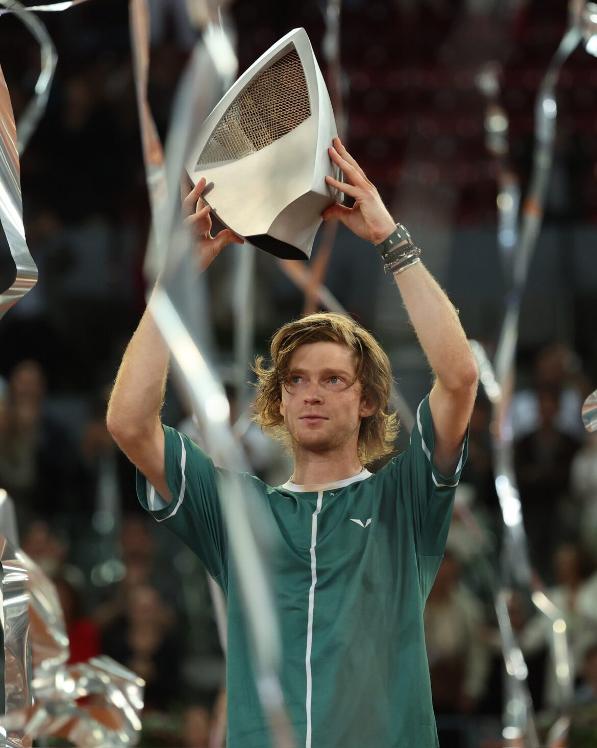 TENNIS: Andrey Rublev came from behind to lift the Madrid title