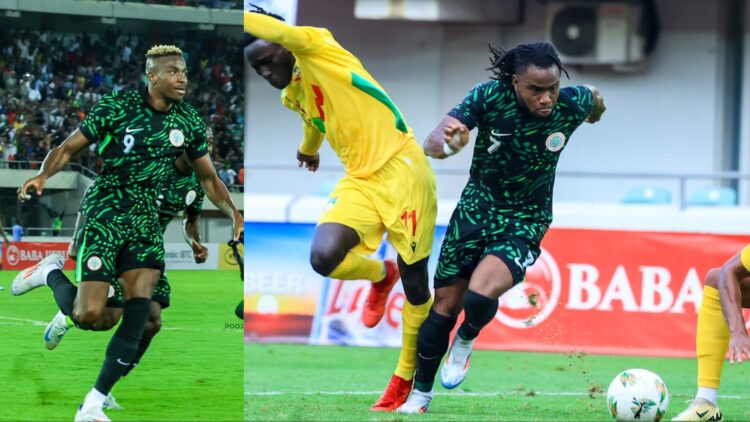 Ademola Lookman bagged a brace, Victor Osimhen came on to score as the Super Eagles of Nigeria destroyed Benin Republic 3-0 in their 1st AFCON 2025 qualifier. (X/Pooja)