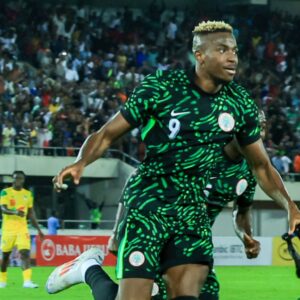 Ademola Lookman bagged a brace, Victor Osimhen came on to score as the Super Eagles of Nigeria destroyed Benin Republic 3-0 in their 1st AFCON 2025 qualifier. (X/Pooja)
