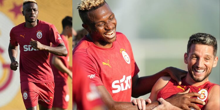 Super Eagles of Nigeria striker Victor Osimhen resumes training with Galatasaray