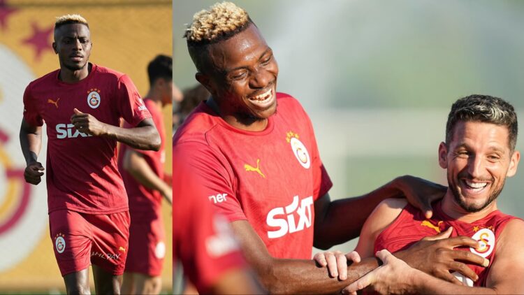 Super Eagles of Nigeria striker Victor Osimhen resumes training with Galatasaray