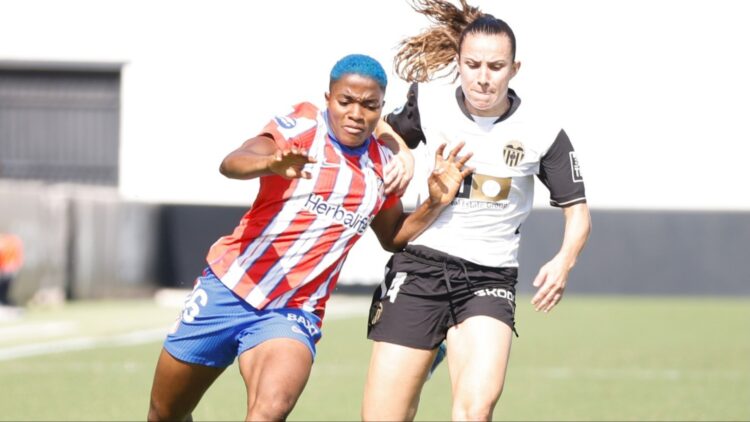Captain of the Super Falcons of Nigeria, Rasheedat Ajibade, scores twice as Atletico Madrid defeats Valencia 4-0.