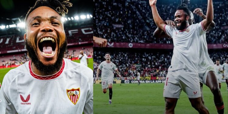 Super Eagles of Nigeria star Chidera Ejuke bags winner for Sevilla against Real Valladolid