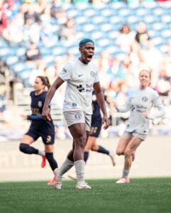 Super Falcons of Nigeria stars Asisat Oshoala scores the winning penalty for Bay FC against Seattle Reign while Rinsola Babajide scores penalty for Costa Adeje Tenerife against Real Madrid.
