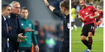 Manchester United settle for draw against Fenerbahce as furious Mourinho sent off