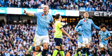 Premier League roundup: Haaland fires City to summit, Mbeumo double sinks Ipswich