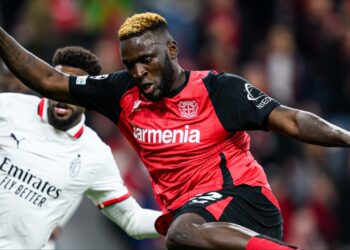 Super Eagles of Nigeria striker Victor Boniface scored his first goal in the UEFA Champions League against AC Milan.