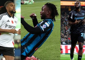 Super Eagles of Nigeria stars Victor Boniface, Ademola Lookman and Alexander Iwobi all scored in Europe