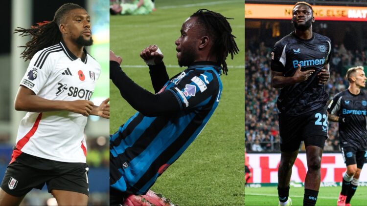 Super Eagles of Nigeria stars Victor Boniface, Ademola Lookman and Alexander Iwobi all scored in Europe