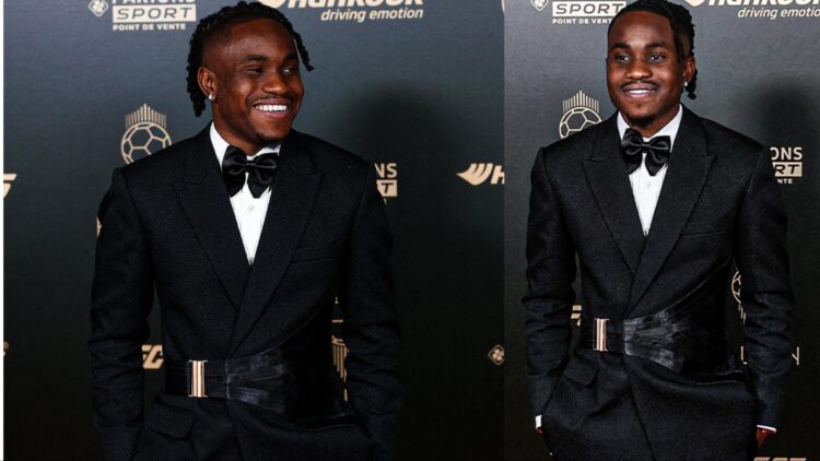 Super Eagles of Nigeria forward Ademola Lookman ranked 14th at the 2024 Ballon d'Or held at the Theatre Du Chatelet in Paris