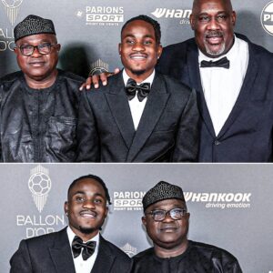 Super Eagles of Nigeria forward Ademola Lookman ranked 14th at the 2024 Ballon d'Or held at the Theatre Du Chatelet in Paris