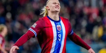 Haaland hat-trick blows Kazakhstan away