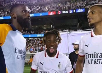 Chukwueze cheers from the bench as Ac Milan embarrass Real Madrid at Bernebeu
