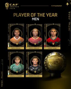 CAF list of nominees for Player of the Year. 