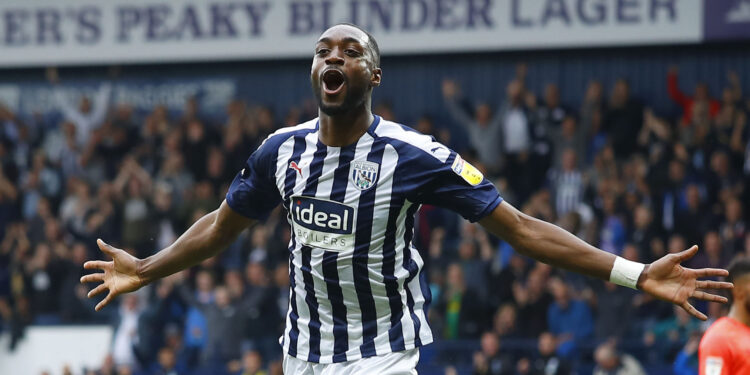 WEST BROMWICH, ENGLAND - SEPTEMBER 22: Semi Ajayi of West Bromwich Albion celebrates scoring during the Sky Bet Championship match between West Bromwich Albion and Huddersfield Town at The Hawthorns on September 22, 2019 in West Bromwich, England. (Photo by Malcolm Couzens/Getty Images)