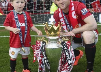 Rooney’s son shows off father’s incredible trophy room
