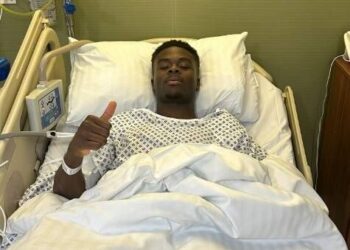 Saka gives post-surgery update