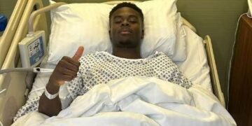 Saka gives post-surgery update