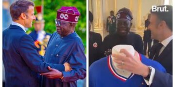 Macron presents Tinubu with France No 10 jersey