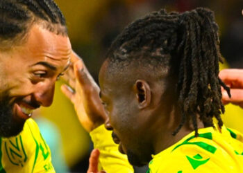 Ligue 1 praises Moses Simon after special strike against Rennes