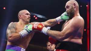 In a rematch in Saudi Arabia, Oleksandr Usyk defeats Tyson Fury to retain the undisputed heavyweight title. 