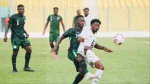 CHAN: Home-based Super Eagles battle Black Galaxies to draw in Accra
