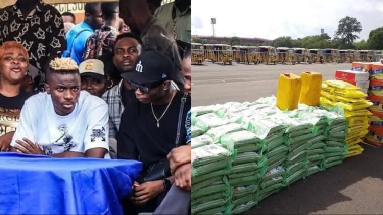 Victor Osimhen shares food and tricycles to celebrate Christmas