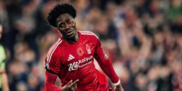 Ola Aina scores as Nottingham Forest end Brentford’s home unbeaten run