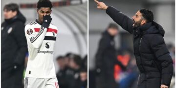 ‘He is a 30-goal striker’ — Gary Neville defends Rashford after poor performance