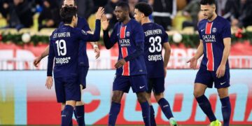 PSG topple Monaco as they extend lead at the summit