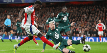 Saka scores brace as Arsenal defeat Monaco