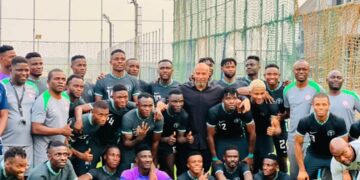 Eric Chelle bonds with CHAN Eagles, Ogunmodede others in Ikenne