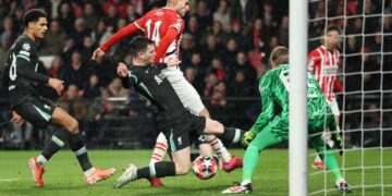 Liverpool’s CL unbeaten run ends with defeat to PSV