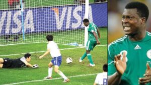 Yakubu Aiyegbeni missed a glorious chance for Nigeria at the 2010 World Cup