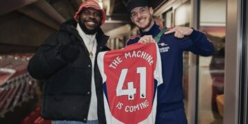 OdumoduBlvck links up with Rice after massive Arsenal win