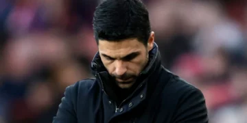 Angry Arteta blasts Players after defeat to West Ham