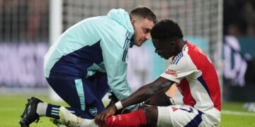 Saka suffers major injury blow as Arsenal’s title hopes suffer setback