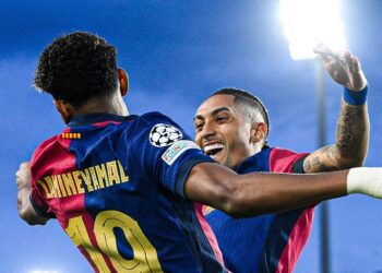 Raphinha, Yamal deatroy Benfica as Barcelona progress into Champions League last 8