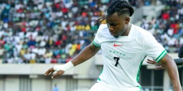 Super Eagles present cake to Ademola Lookman on African POTY success