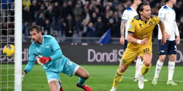 Lazio’s UCL aspirations dented after draw with Udinese