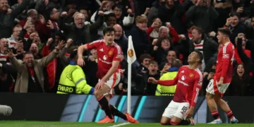 Man Utd 5-4 Lyon: Maguire scores last minute winner to save Red Devils season