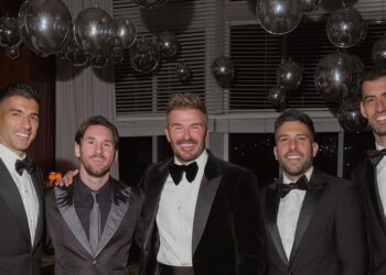 Messi, ex-Barcelona stars attend David Beckham’s 49th birthday party