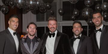 Messi, ex-Barcelona stars attend David Beckham’s 49th birthday party