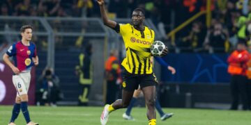 Barcelona survives Serhou Guirassy’s onslaught to progress into Champions League semis