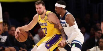 NBA Playoffs: Doncic rescues LeBron as Lakers defeat Timberwolves to tie series