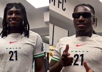 Calvin Bassey reps Nigeria in style at Fulham training