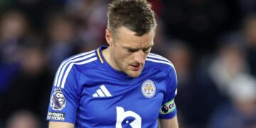 Vardy apologises to fans after Leicester’s relegation
