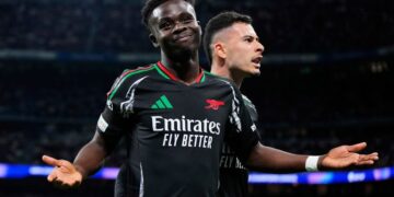 We can beat them – Saka backs Arsenal to win Champions League