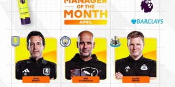 Premier League April Awards: Pep Guardiola, Slot, Emery nominated for Manager of the Month